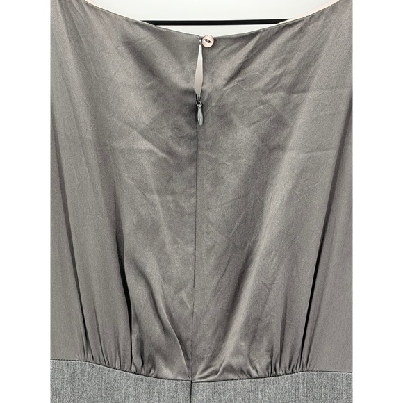 Tahari Arthur Levine Dress Women 4 Gray 100% Silk Top Sheath Workwear Business - Picture 4 of 9